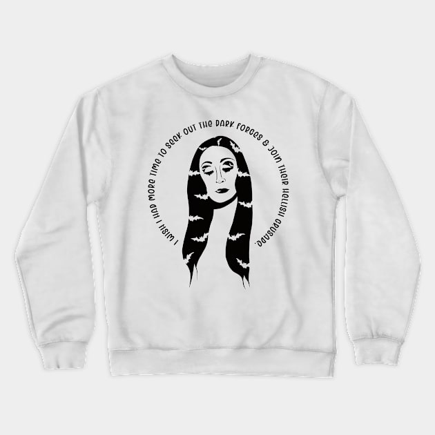 Morticia Crewneck Sweatshirt by Dropkick Queen